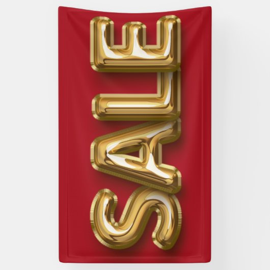 Shining Gold SALE Balloon Store Werbeaktion Banner (Vertikal)