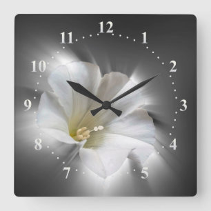 Shining in the dark quadratische wanduhr