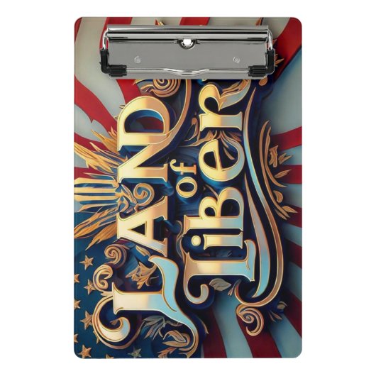 "Shining Liberty" Mini Klemmbrett (Vorderseite)