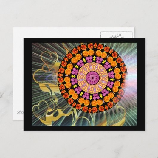 Shining Mandala Postkarte (Vorne/Hinten)