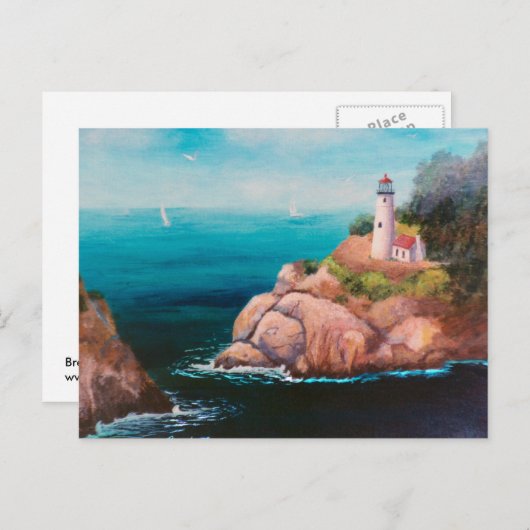 Shining Point Lighthouse Postcard Postkarte (Vorne/Hinten)