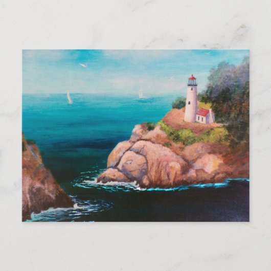 Shining Point Lighthouse Postcard Postkarte (Vorderseite)
