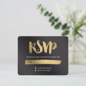 Shining Promise Wedding RSVP Card (Stehend Vorderseite)