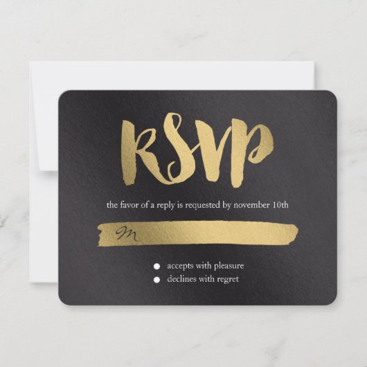 Shining Promise Wedding RSVP Card (Vorderseite)