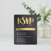 Shining Promise Wedding RSVP Card Karte (Stehend Vorderseite)