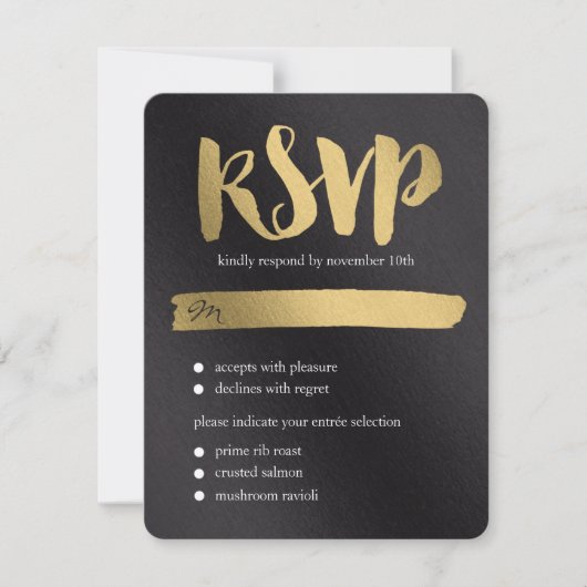Shining Promise Wedding RSVP Card Karte (Vorderseite)