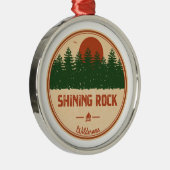Shining Rock Wilderness North Carolina Ornament Aus Metall (Rechts)
