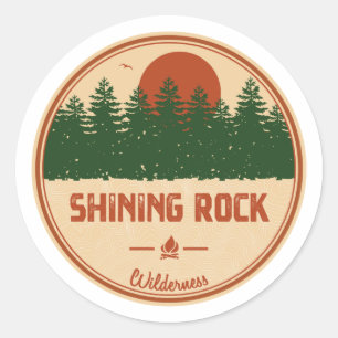 Shining Rock Wilderness North Carolina Runder Aufkleber