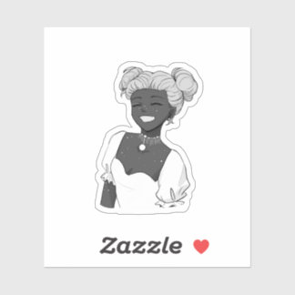 Shining Smile Girl Aufkleber