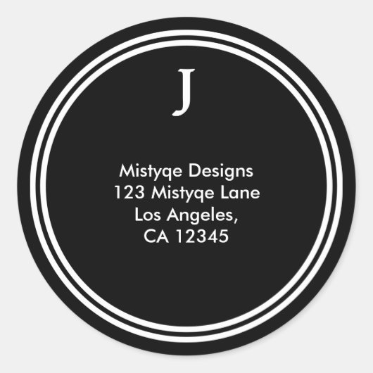 Shining Star Bar/Bat Mitzvah Monogram Stickers (Vorderseite)