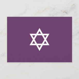 Shining Star Bar Mitzvah UAWG in Lila RSVP Karte