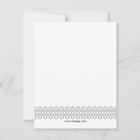 Shining Star Bar Mitzvah Vielen Dank Mitteilungskarte (Vorderseite)