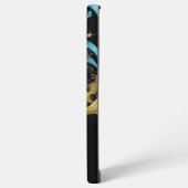 Shining Star Blue Blume Gold Samsung Galaxy Hülle (Linke Seite)