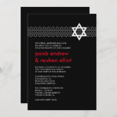 Shining Star B'nai Mitzvah Einladung (Vorne/Hinten)