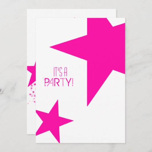 Shining-Star-Einladung Einladung (Vorne/Hinten)