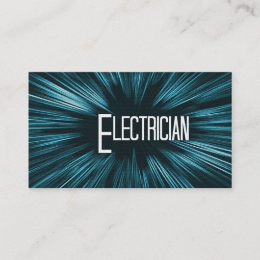 Shining Star Electrician Business Card Visitenkarte (Vorderseite)