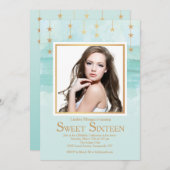 Shining Star Foto Einladung (Vorne/Hinten)