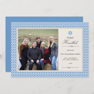 Shining Star Hanukkah Foto Flat Card Feiertagskarte