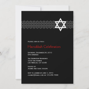 Shining Star Hanukkah Party Einladung