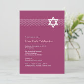 Shining Star Hanukkah Party Einladung (Stehend Vorderseite)