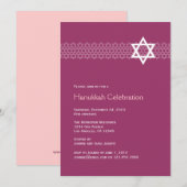 Shining Star Hanukkah Party Einladung (Vorne/Hinten)