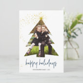 Shining Star | Happy Holidays Foto Feiertagskarte (Stehend Vorderseite)