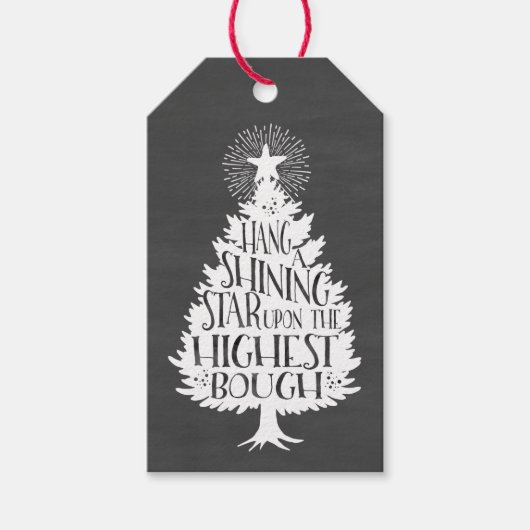 Shining Star Weihnachtsbaum Kraft Geschenkartikel Geschenkanhänger (Vorderseite)