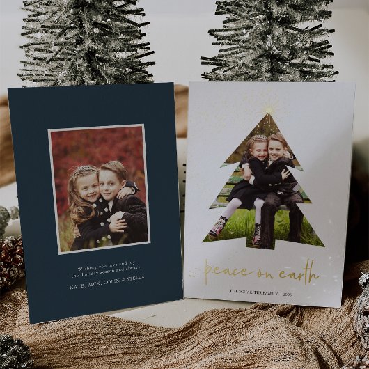 Shining Star | WELTFRIEDEN FOTO Folien Feiertagskarte