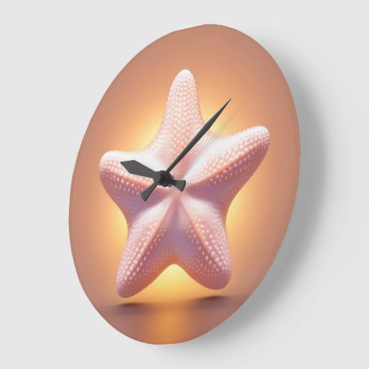 Shining Starfish Große Wanduhr (Winkel)