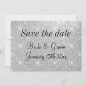 Shining Stars glitzern Save the Date Hochzeitskart (Vorderseite)