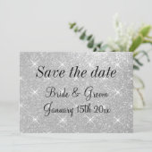 Shining Stars glitzern Save the Date Hochzeitskart (Stehend Vorderseite)