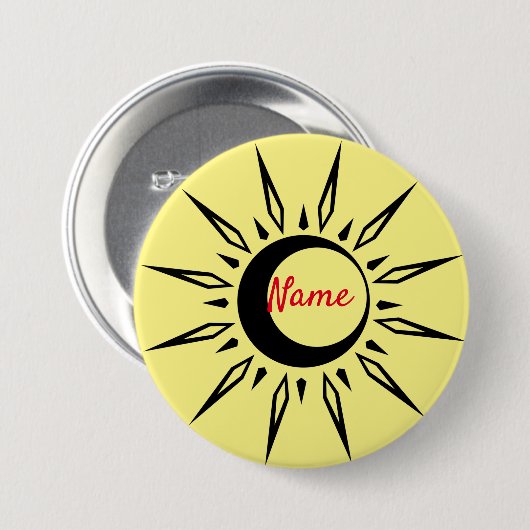 Shining Sun Crescent Moon Thunder_Cove Button (Vorne & Hinten)