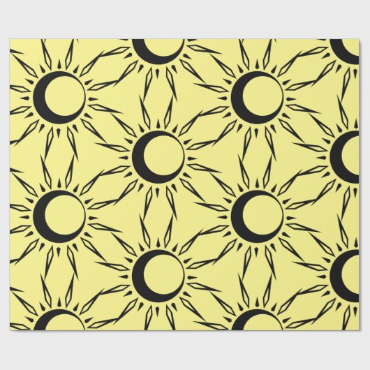 Shining Sun Crescent Moon Thunder_Cove Geschenkpapier (Flach)