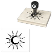 Shining Sun Crescent Moon Thunder_Cove Gummistempel (Stempel)