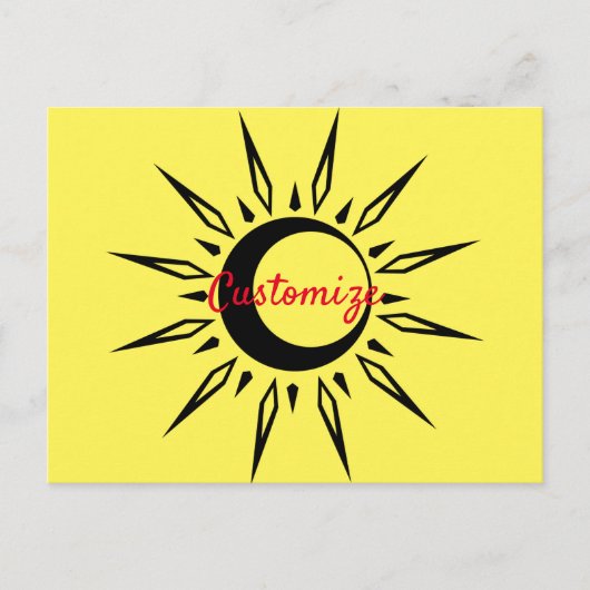 Shining Sun Crescent Moon Thunder_Cove Postkarte (Vorderseite)