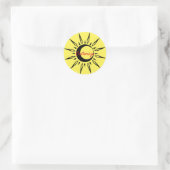 Shining Sun Crescent Moon Thunder_Cove Runder Aufkleber (Tasche)