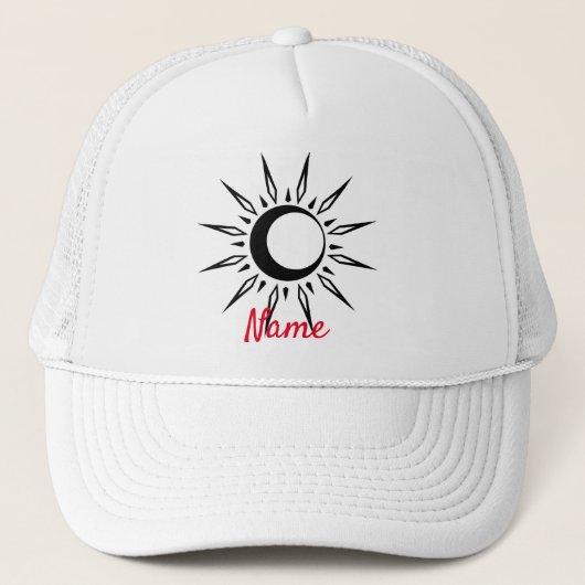 Shining Sun Crescent Moon Thunder_Cove Truckerkappe (Vorderseite)