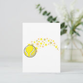Shining Tennis Ball Star Postkarte (Stehend Vorderseite)