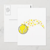 Shining Tennis Ball Star Postkarte (Vorne/Hinten)