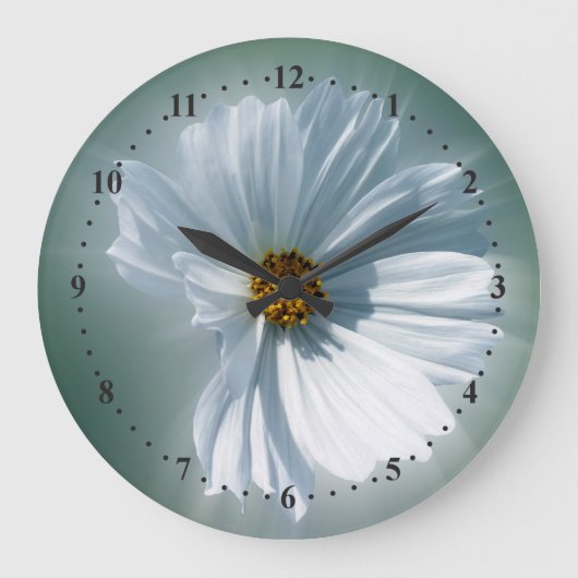 shining white große wanduhr (Vorderseite)