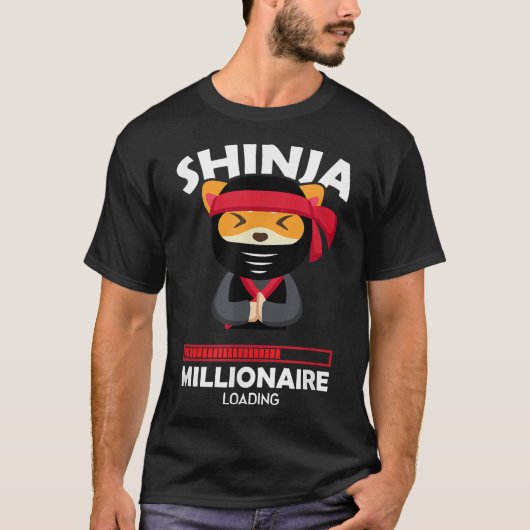 Shinja Millionaire Loading Funny Crypto Blockchain T-Shirt (Vorderseite)