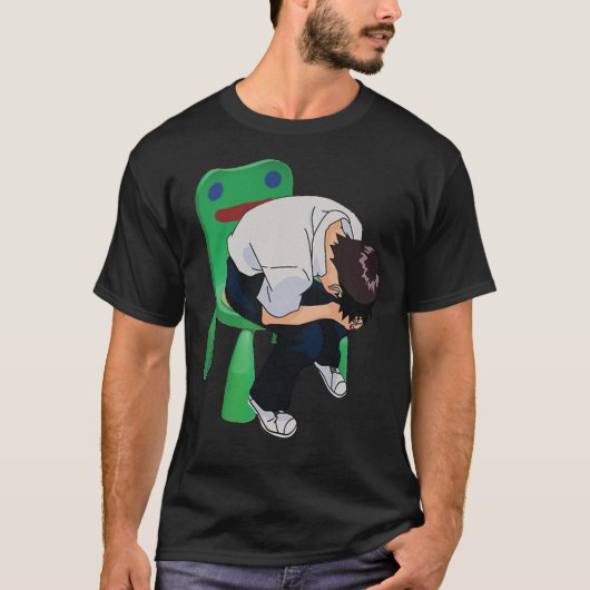Shinji Ikari im Froggy-Stuhl Klassischer T - Shirt (Vorderseite)