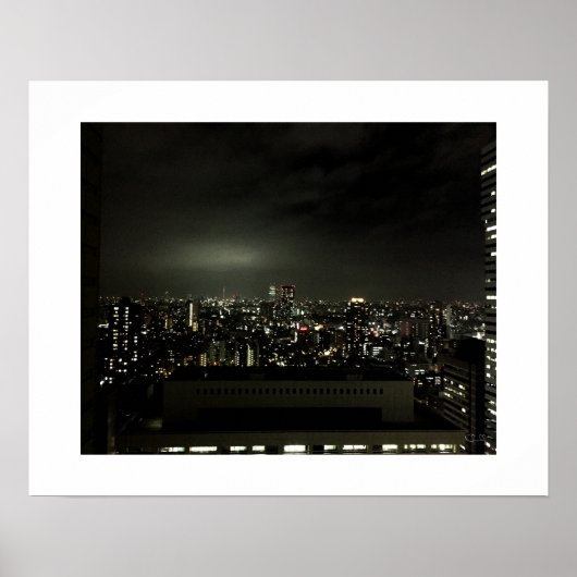 "Shinjiku, Tokyo, Japan by Night." - Poster (Vorne)