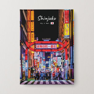 Shinjuku, Japan - Kabukicho Neonstraße Button