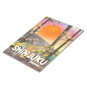 Shinjuku Japan Reiseplakat Notizblock