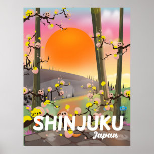 Shinjuku Japan Reiseplakat Poster