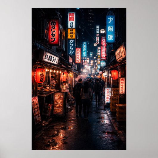 Shinjuku Tokyo - Dark Theme Poster (Vorne)