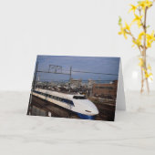 Shinkansen oder Bullet Train, Kyoto, Japan Karte (Gelbe Blume)