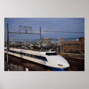 Shinkansen oder Bullet Train, Kyoto, Japan Poster
