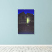 Shinkawa in der Nacht Kawase Hasui Leinwanddruck (Insitu (Holzboden))